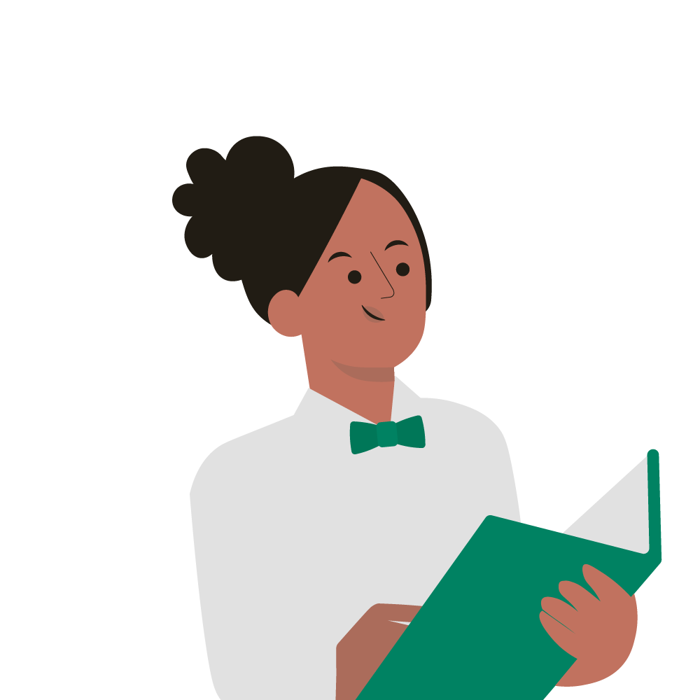 Illustration de hôte(sse) d’accueil